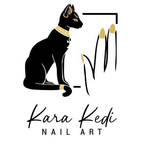 Kara Kedi Nail Art