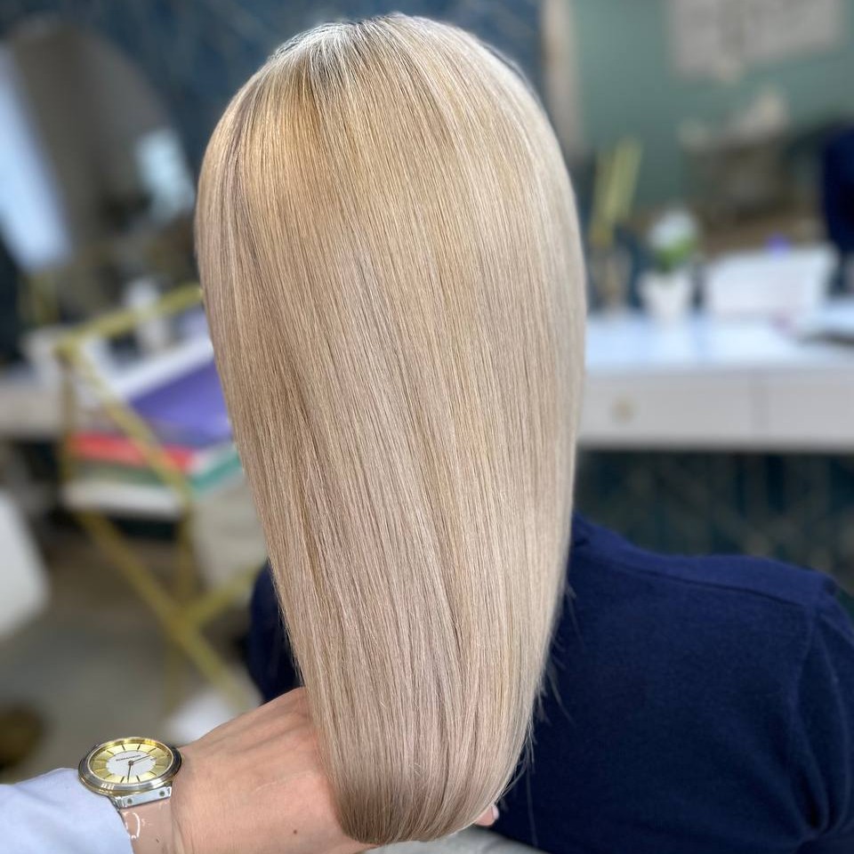 Мелирование по всей длине+тонирование