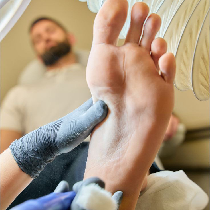 Обработка стопы