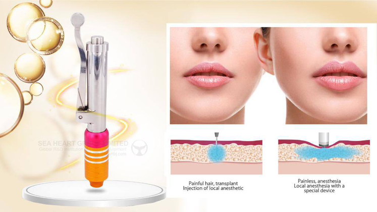 Увеличение + увлажнение губ Без иглы ! Без боли ! Аппарат Heyaluron pen ! При помощи поршня и картриджной   системы введения без инъекций!